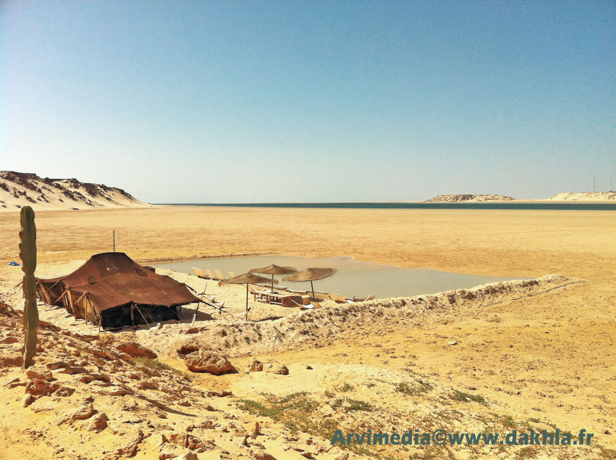 bivouac sur la plage de Dakhla